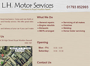 LH Motor Services Screenshot